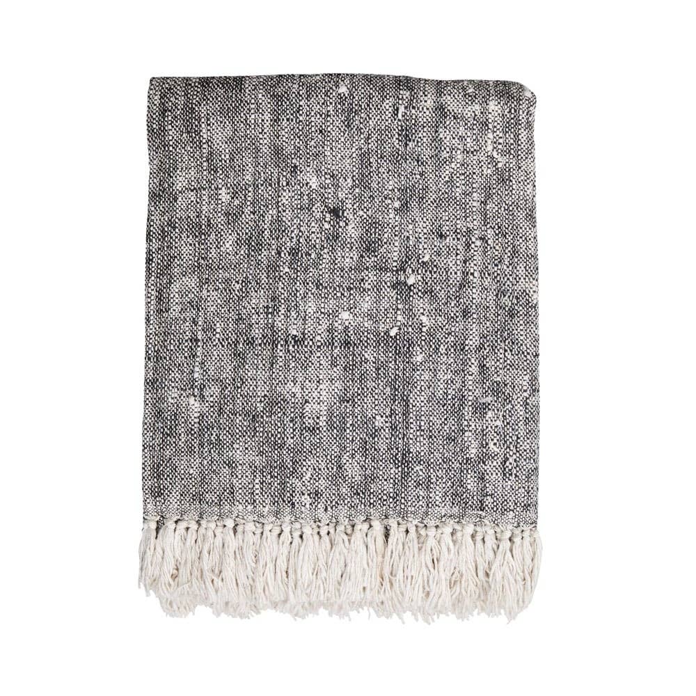 Throw Waste Cotton Black/White