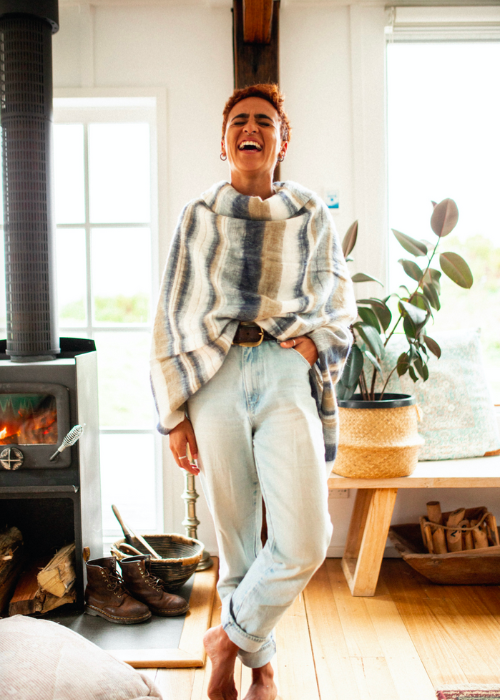 Poncho // Tasman Stripe