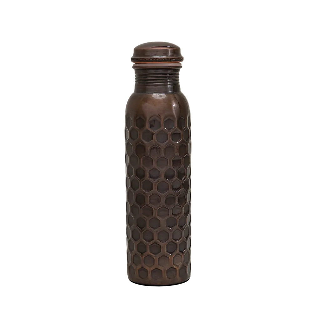 Pure Copper Water Bottle Diamond Antique