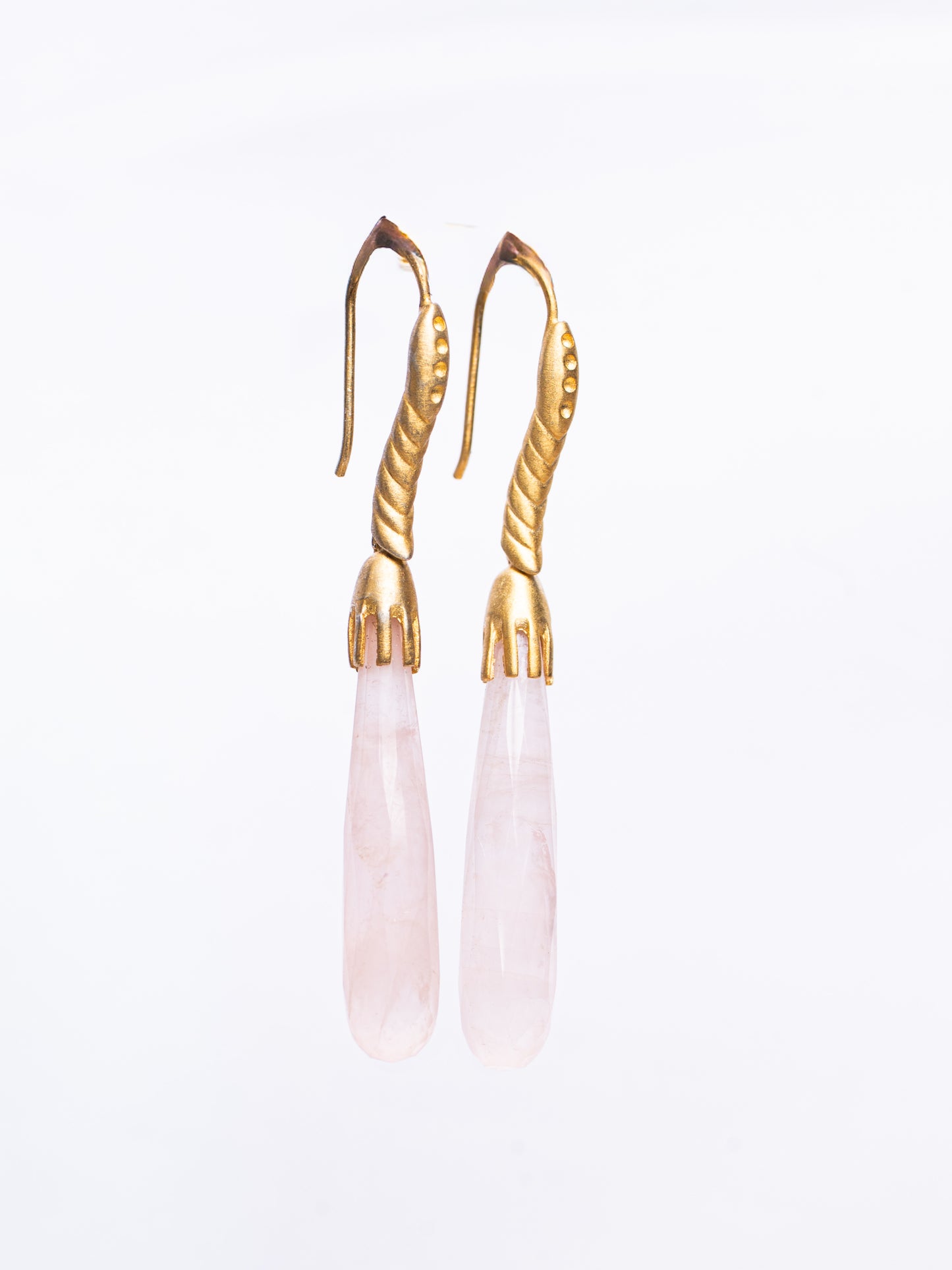 Rose Quartz Drop Earrings