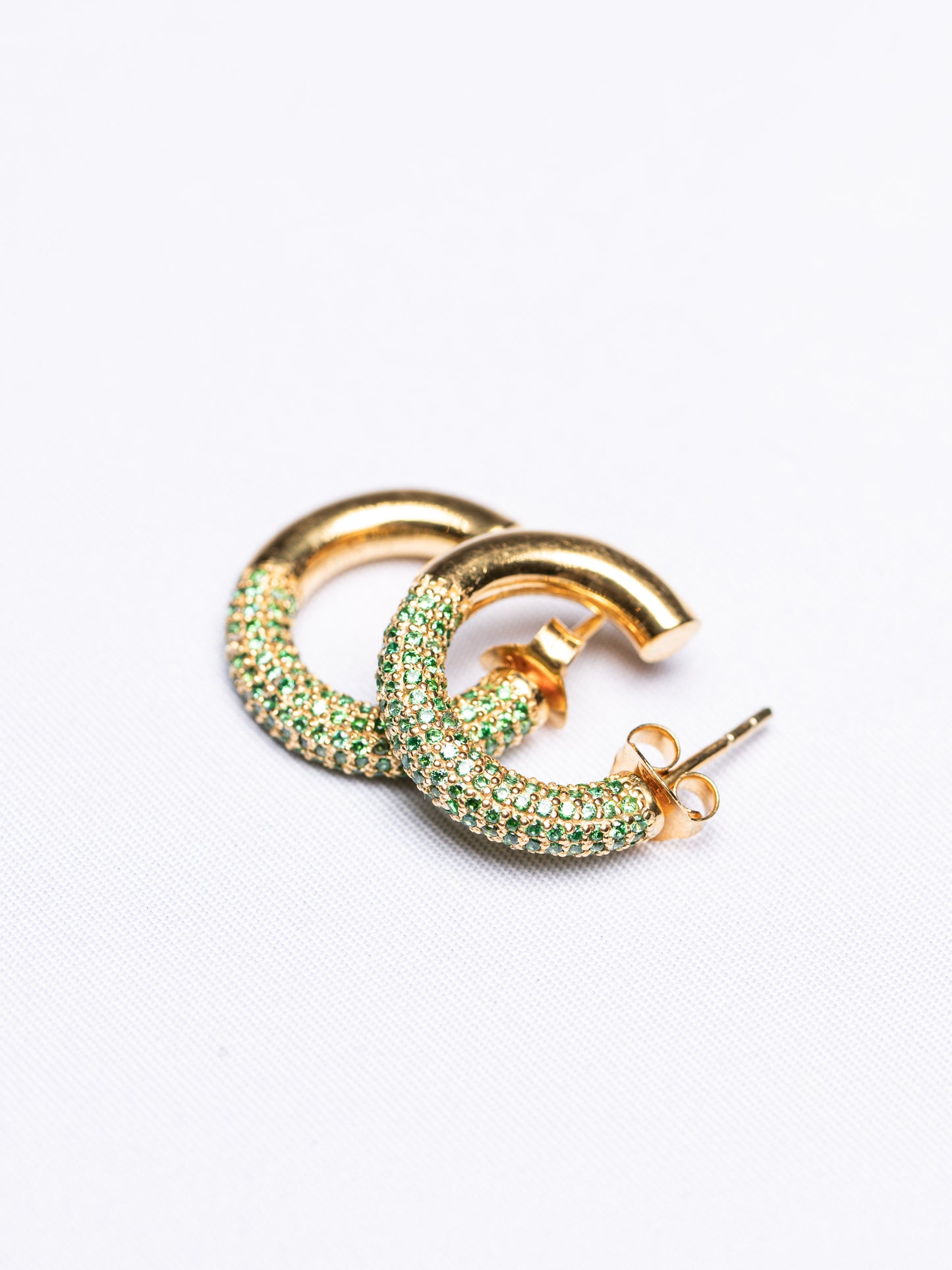 Gold Peridot Hoops