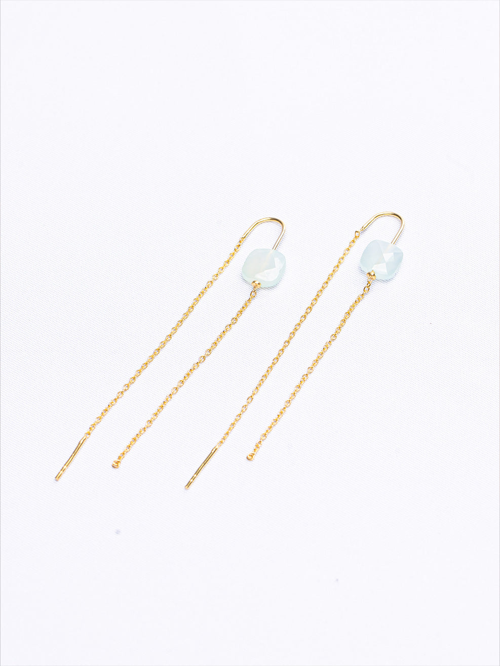 Aqua Tassel Earrings