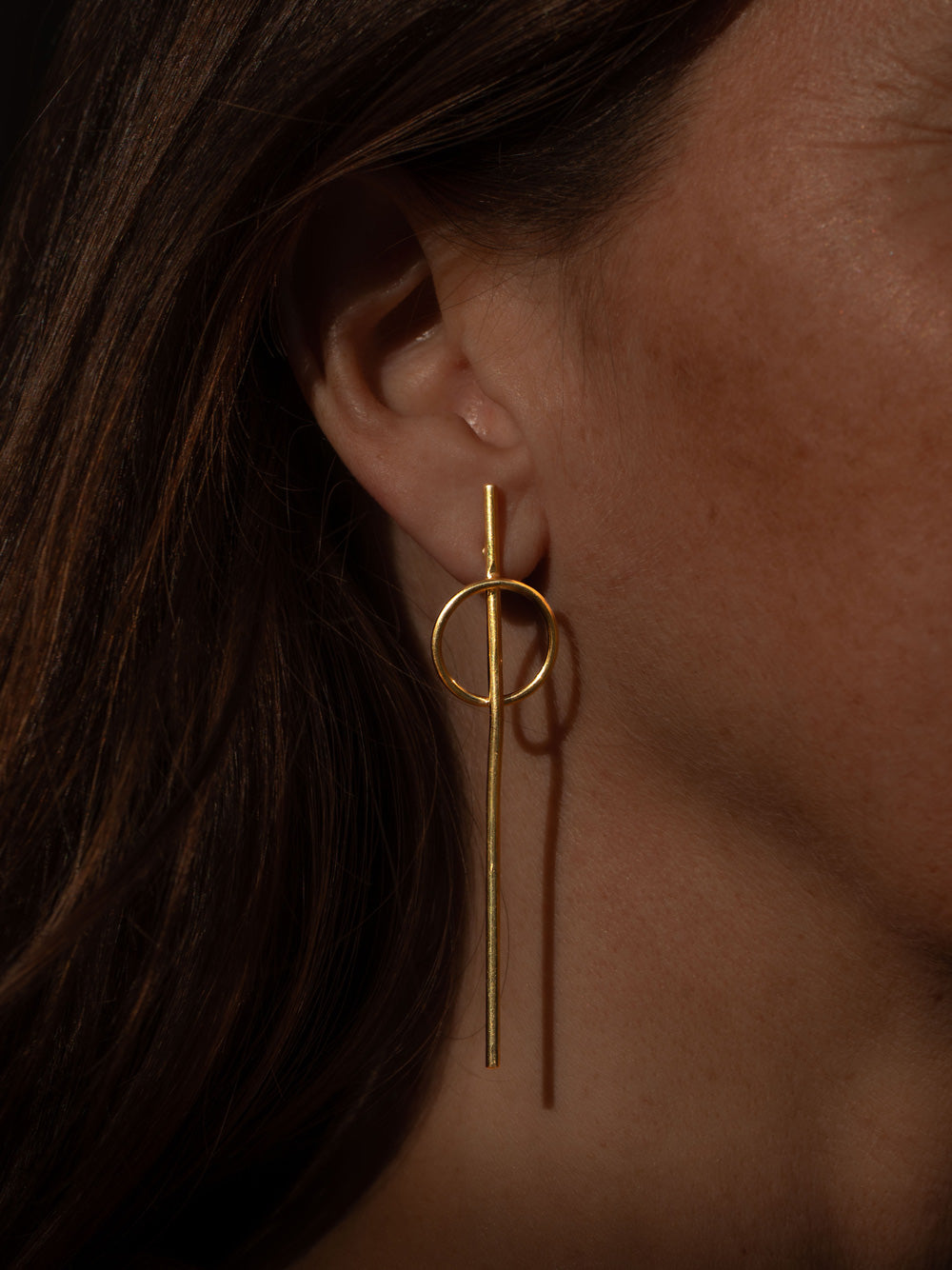Axis Circle Drop Earrings