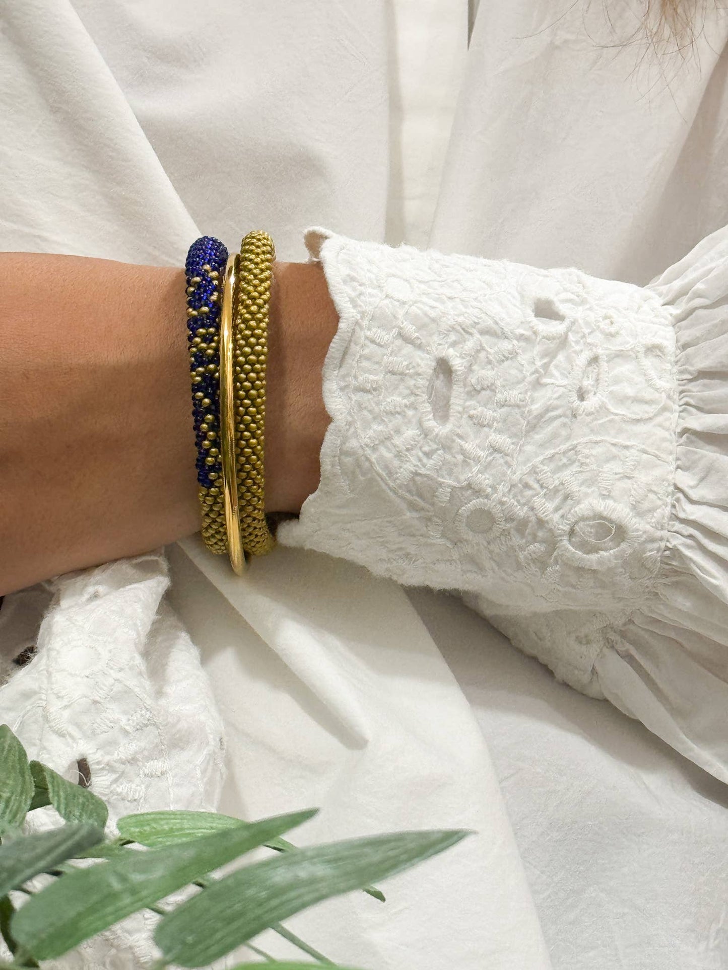Handcrafted Gold Beaded Bracelet
