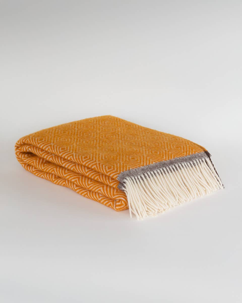 VENEZIA YELLOW THROW BLANKET