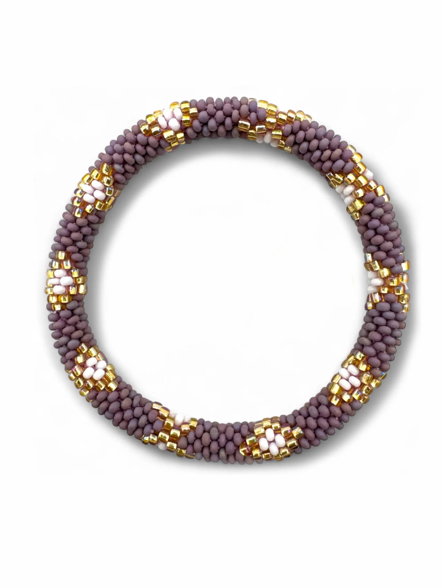 Handcrafted Mauve Beaded Bracelet
