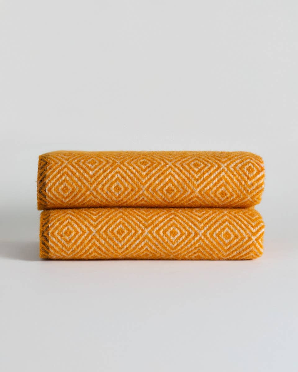 VENEZIA YELLOW THROW BLANKET