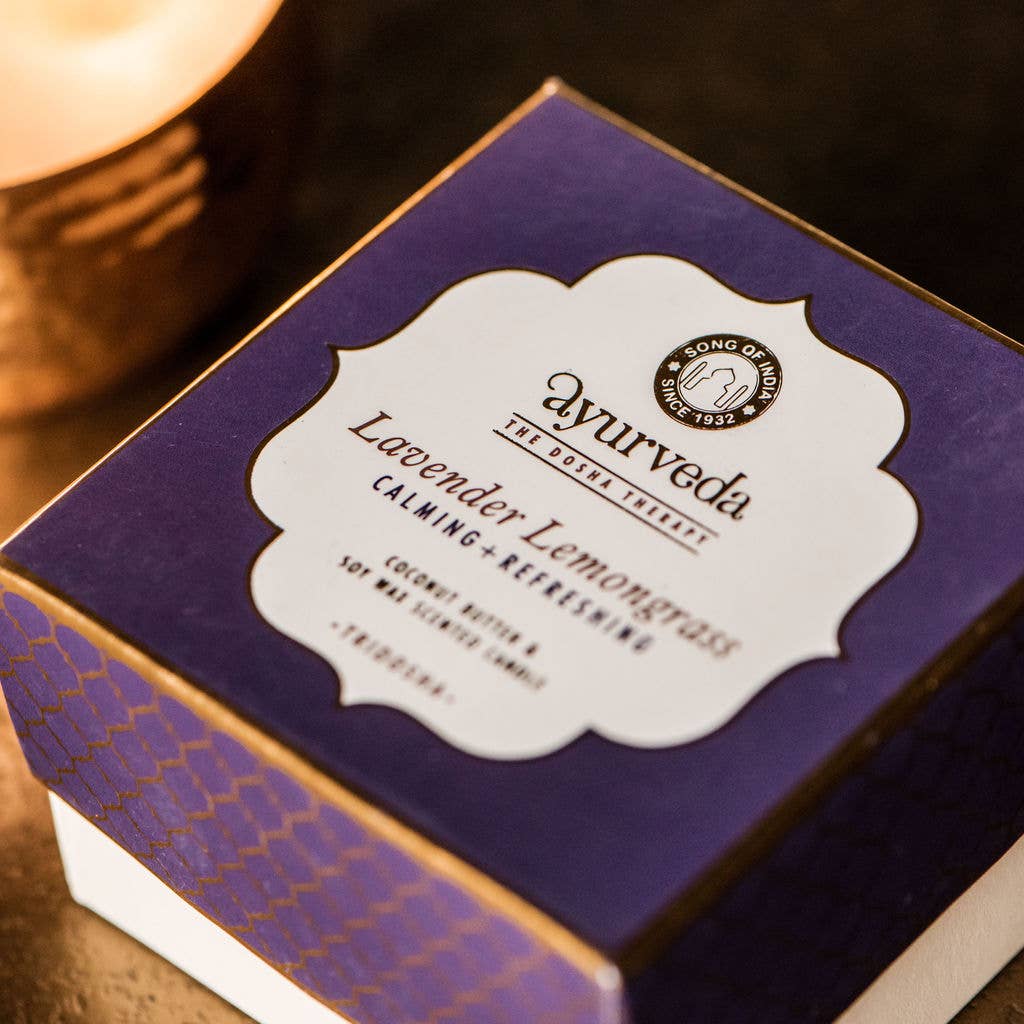 Lavender & Lemongrass Ayurvedic Scented Candle