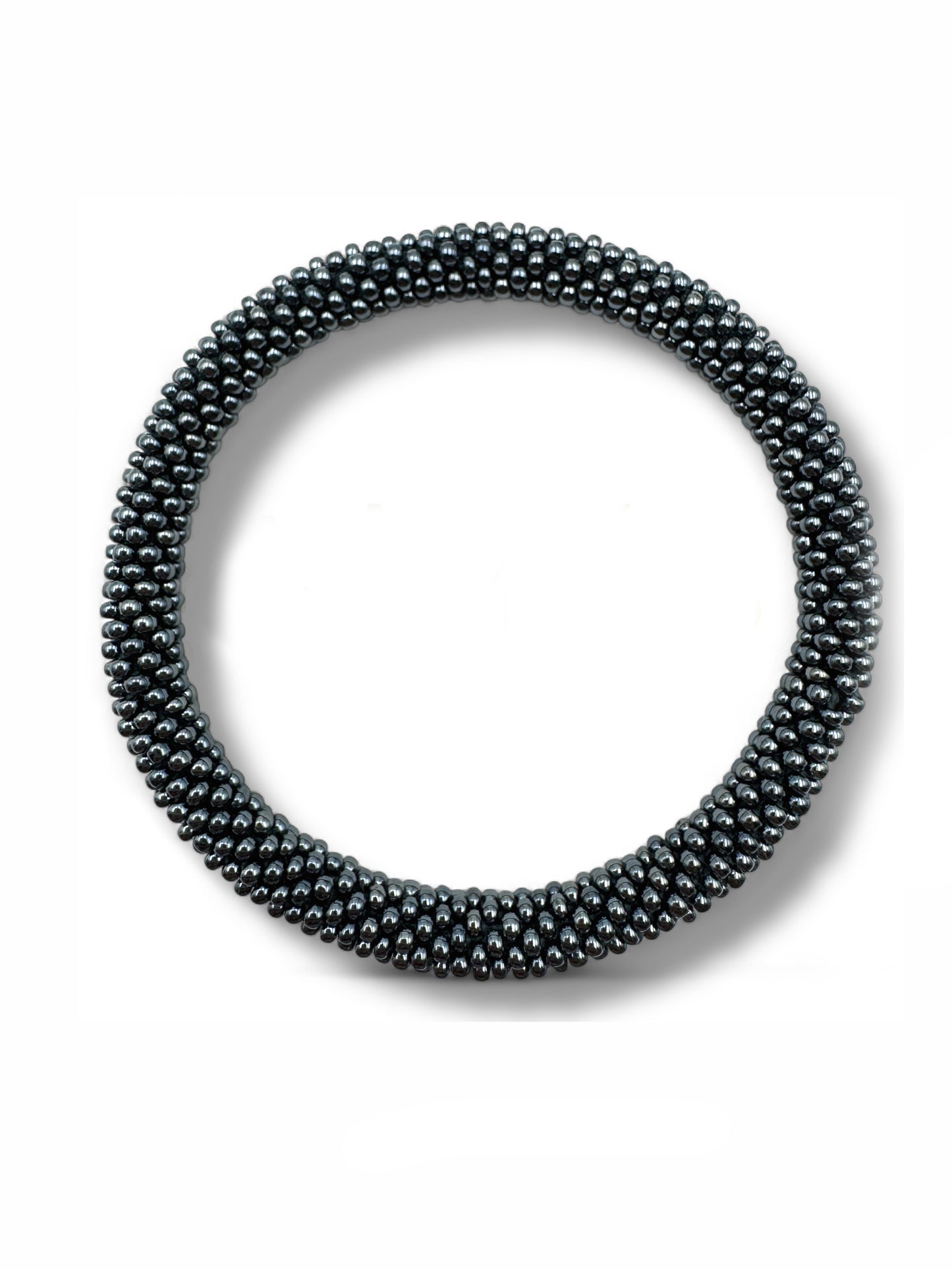 Handcrafted Metal Blue Beaded Bracelet