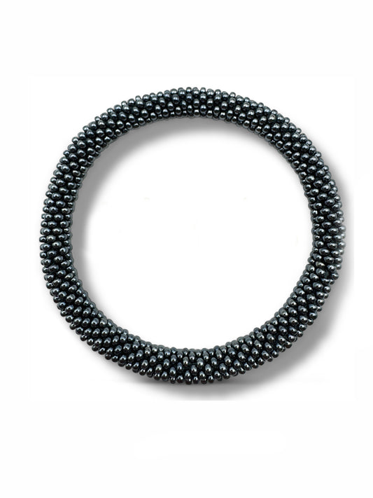 Handcrafted Metal Blue Beaded Bracelet