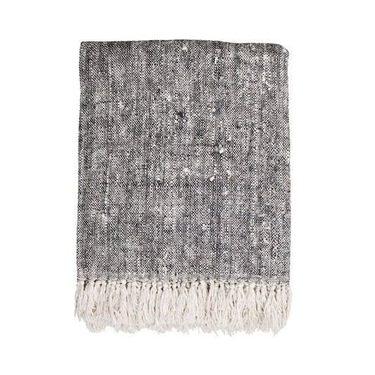 Throw Waste Cotton Black/White