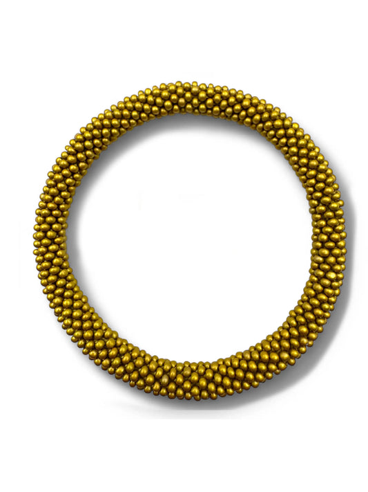 Handcrafted Gold Beaded Bracelet