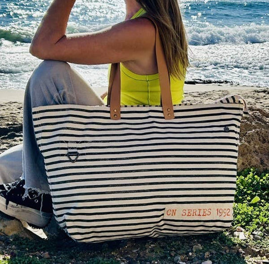 Big Stripy Beach Bag