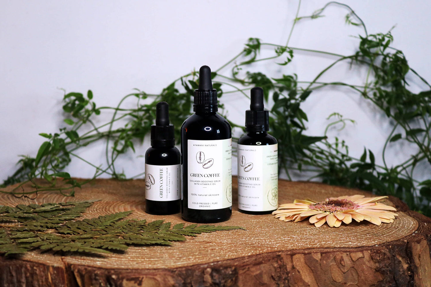 Green Coffee Collagen Boosting Anti Aging Serum with Copaiba, Natural Skincare Oil