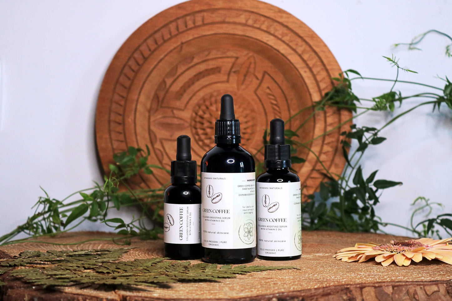 Green Coffee Collagen Boosting Anti Aging Serum with Copaiba, Natural Skincare Oil
