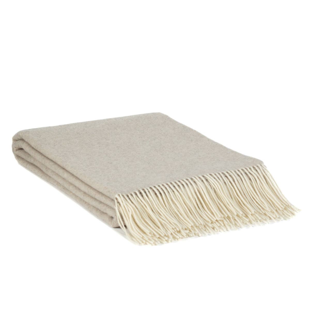 Merino/cashmere Throw Blanket MILANO - Beige