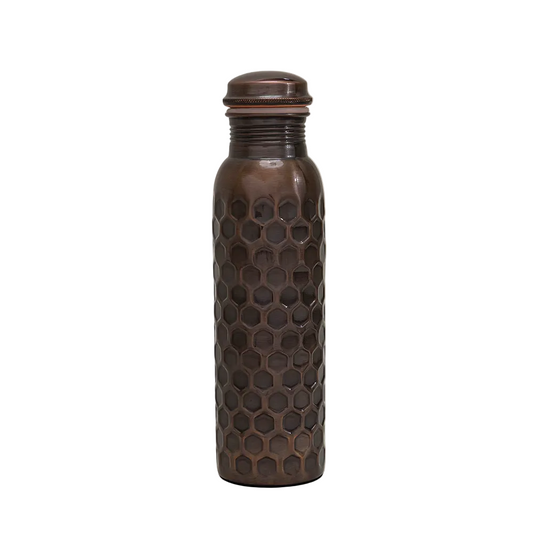 Pure Copper Water Bottle Diamond Antique