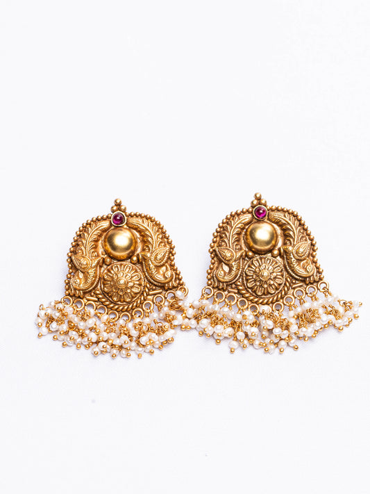 Royal Peackock Temple earrings
