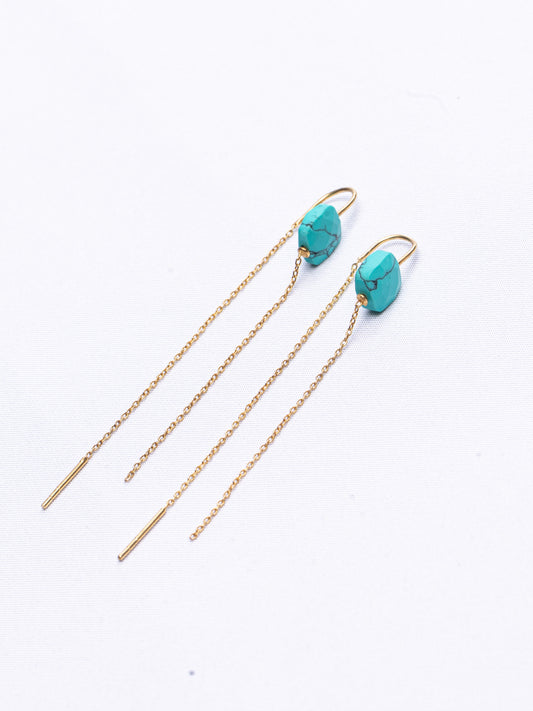 Turqouise Tassel Earrings