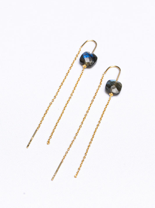 Labradorite Tassel Earrings
