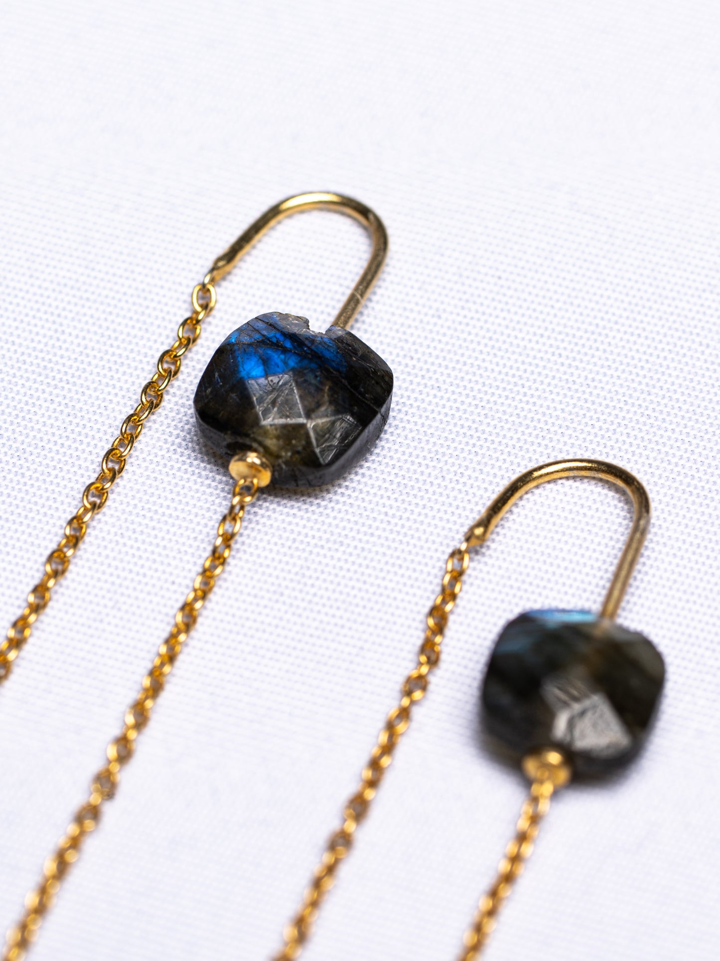 Labradorite Tassel Earrings