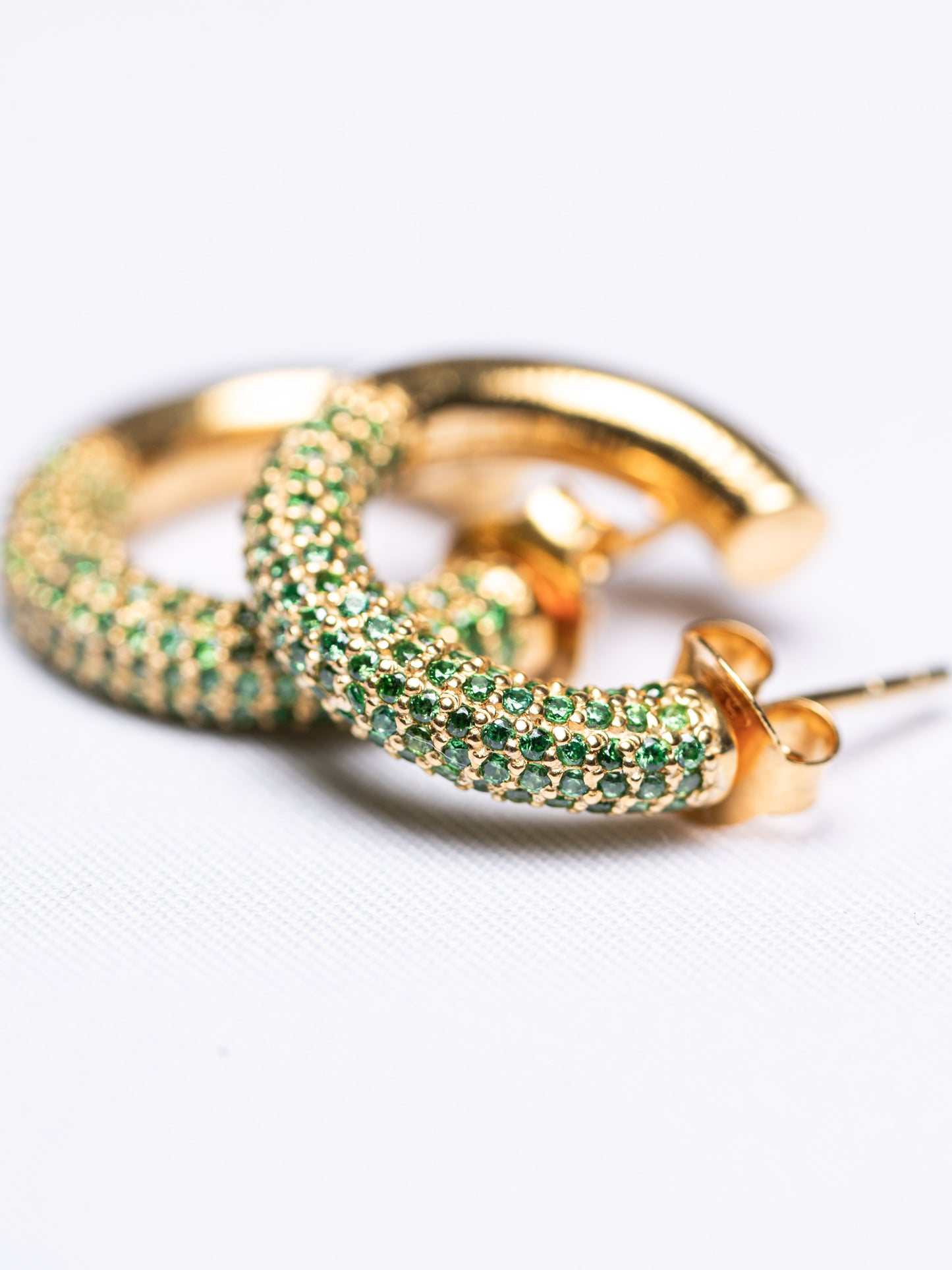 Gold Peridot Hoops