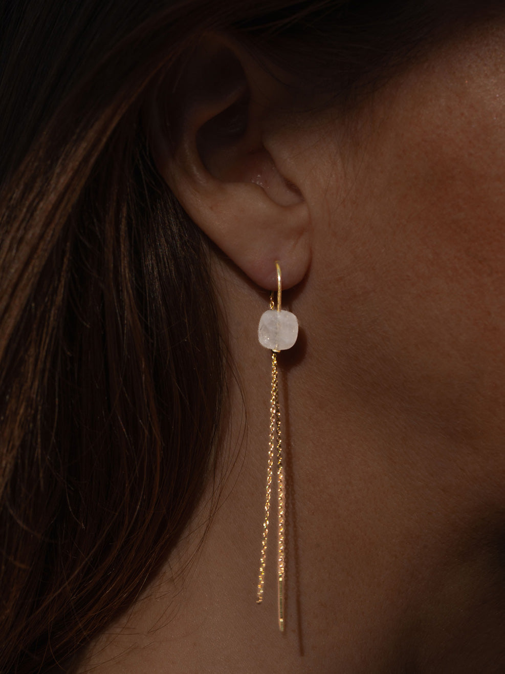 Moonstone Tassel Earrings