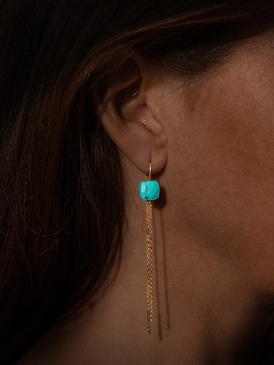 Turqouise Tassel Earrings