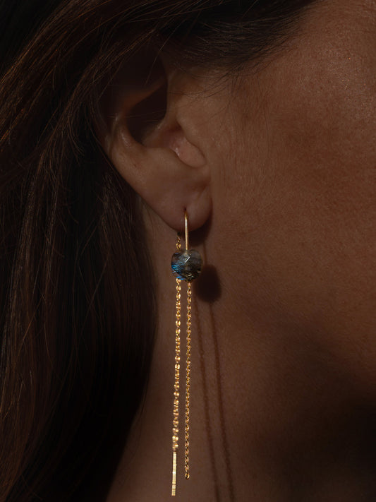 Labradorite Tassel Earrings