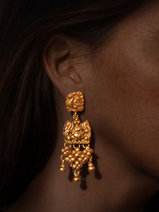Golden Temple Chandelier Earrings