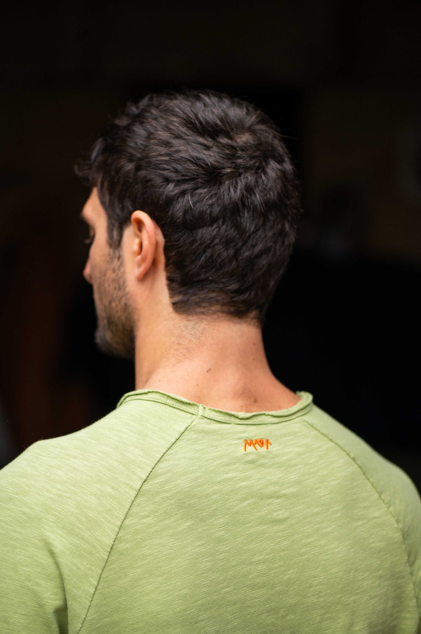 Green Crew Neck Longsleeve Men by Mara