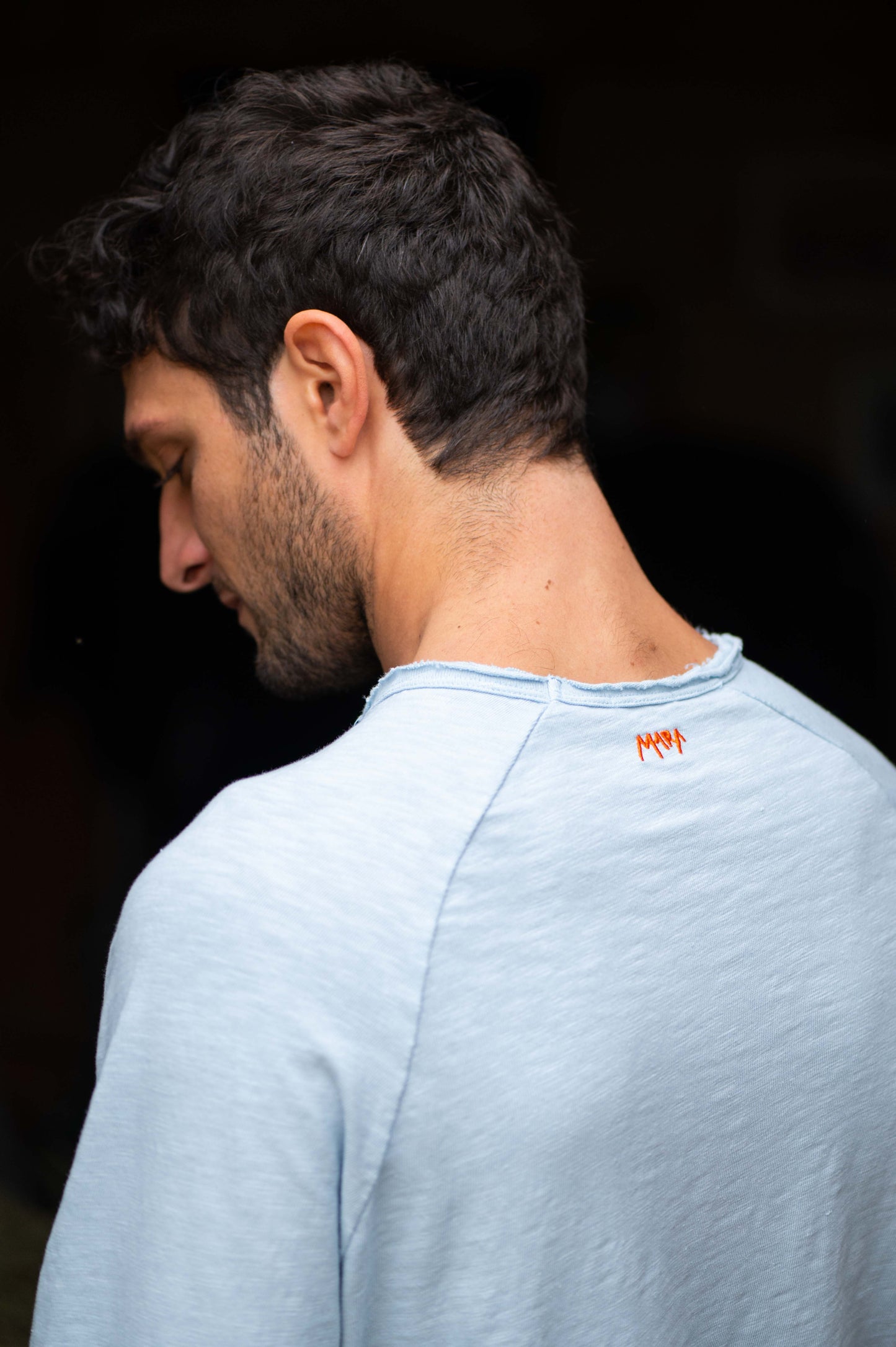 Light Blue Crew Neck Longsleeve Men by Mara