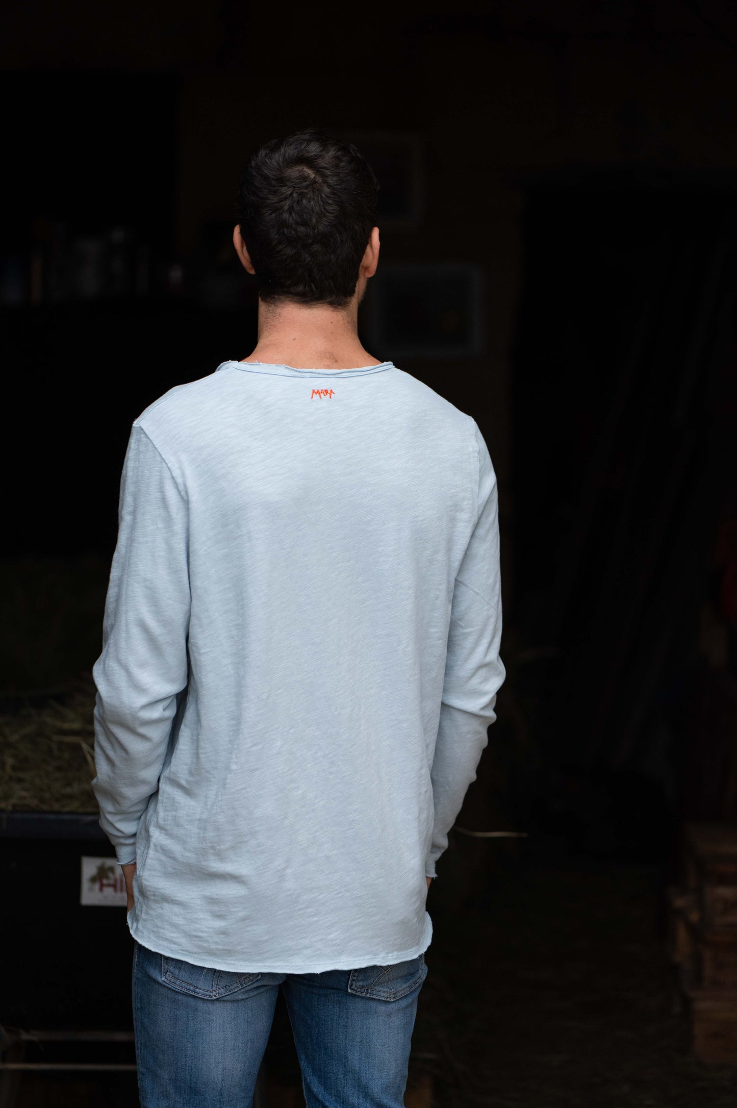 Light Blue V-Neck Longsleeve Men by Mara