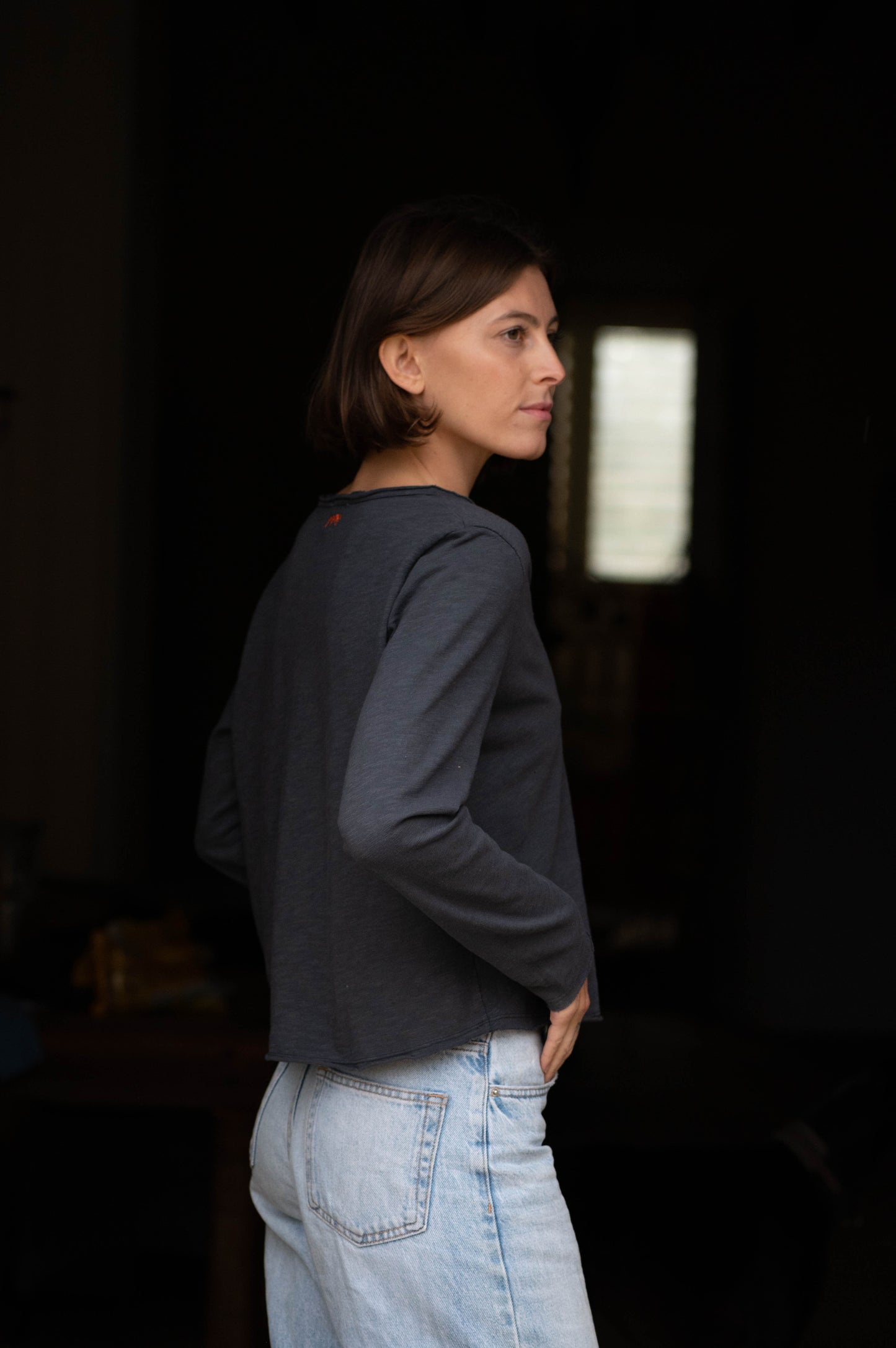Antra V-Neck Longsleeve Top by Mara