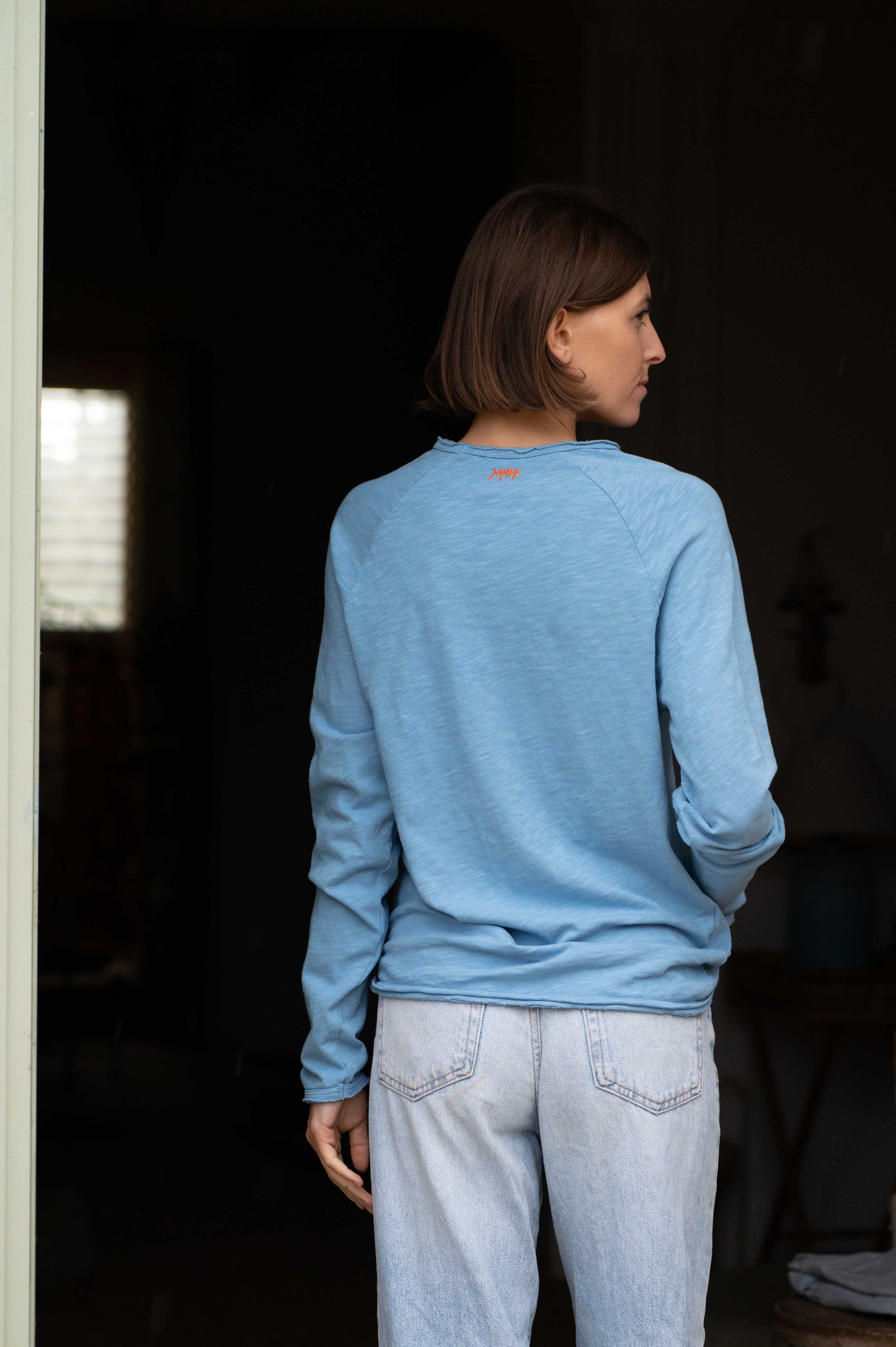 Blue Round Neck Longsleeve by Mara