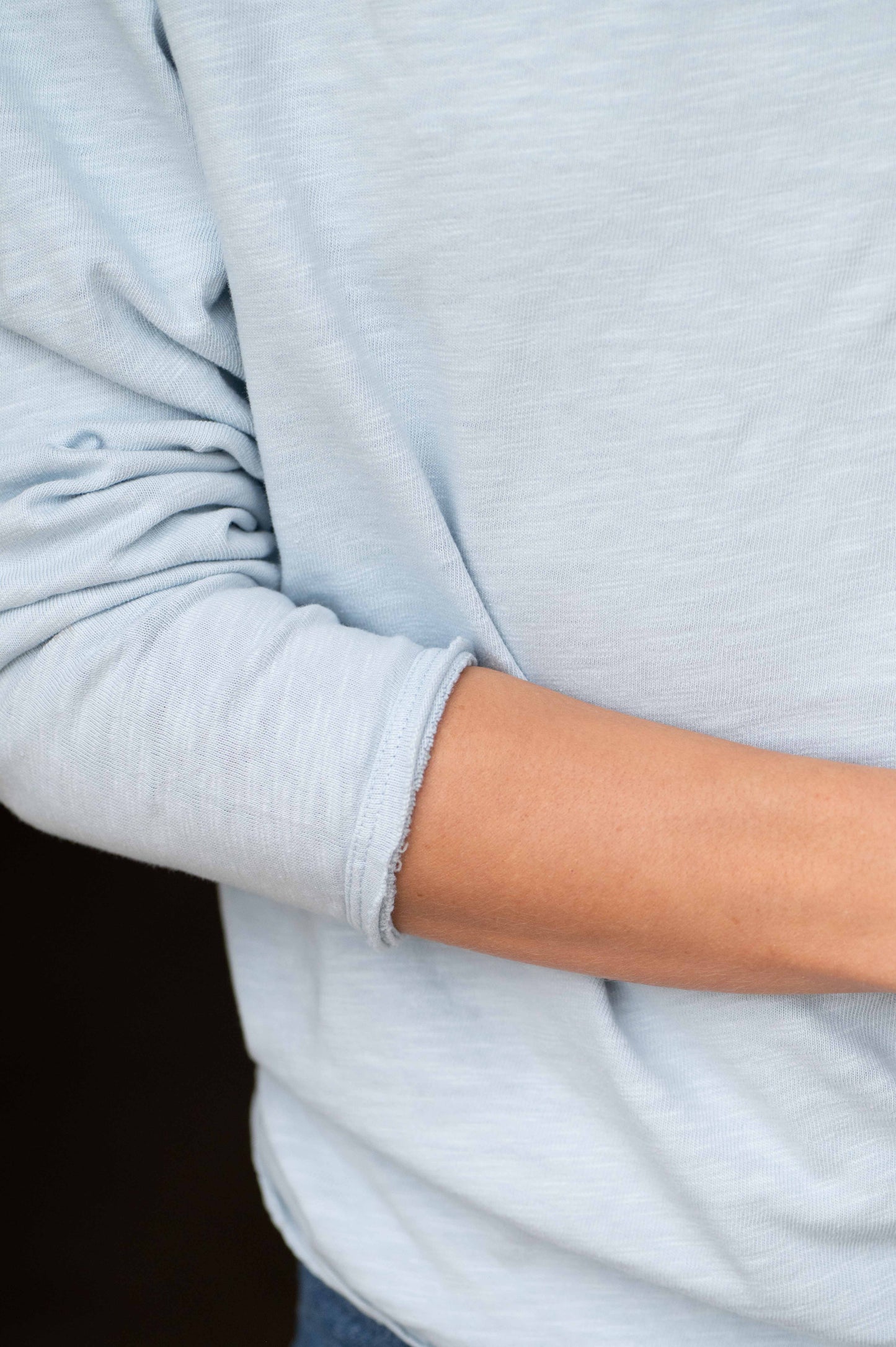 Light Blue Round Neck Longsleeve by Mara