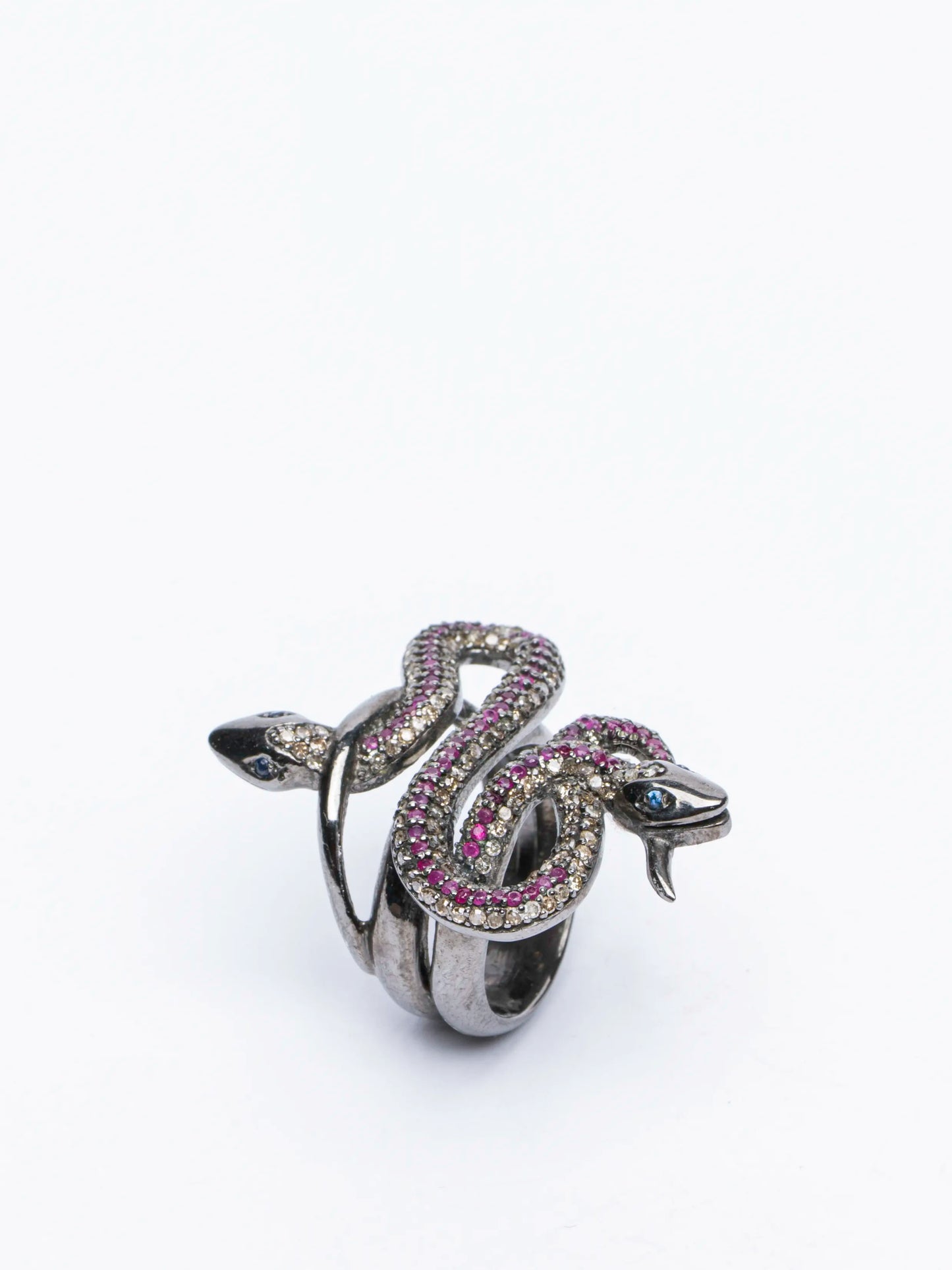 The Twin Ruby Serpent Ring