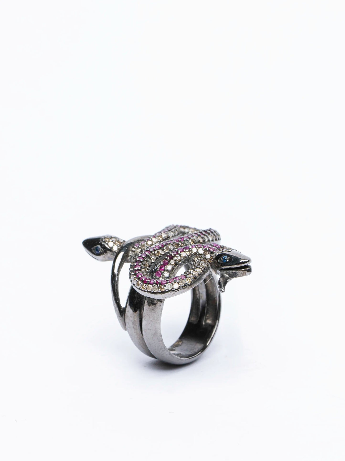The Twin Ruby Serpent Ring
