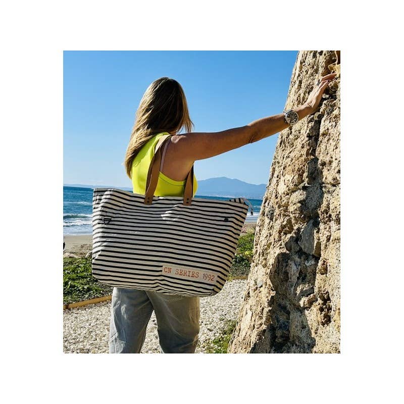 Big Stripy Beach Bag