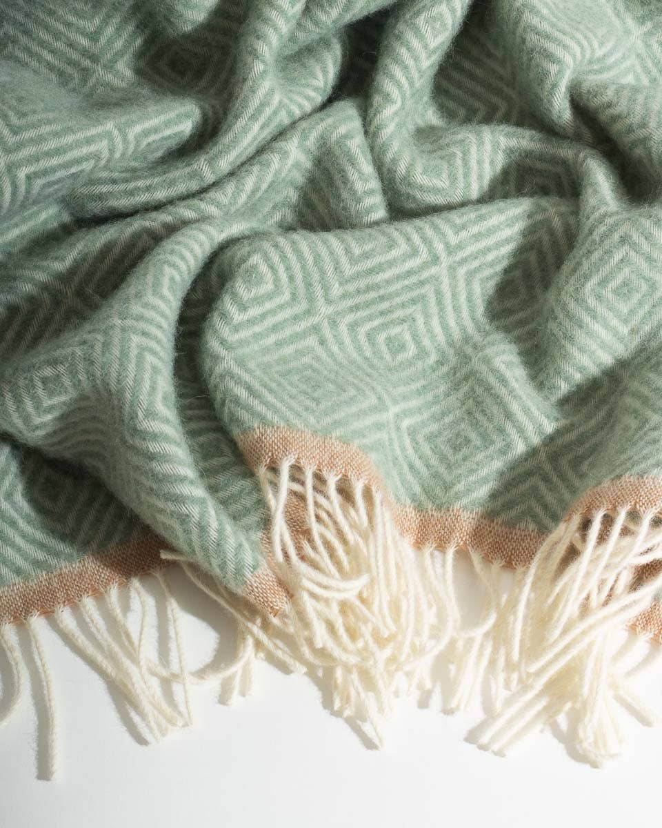 Venezia Mint Throw Blanket