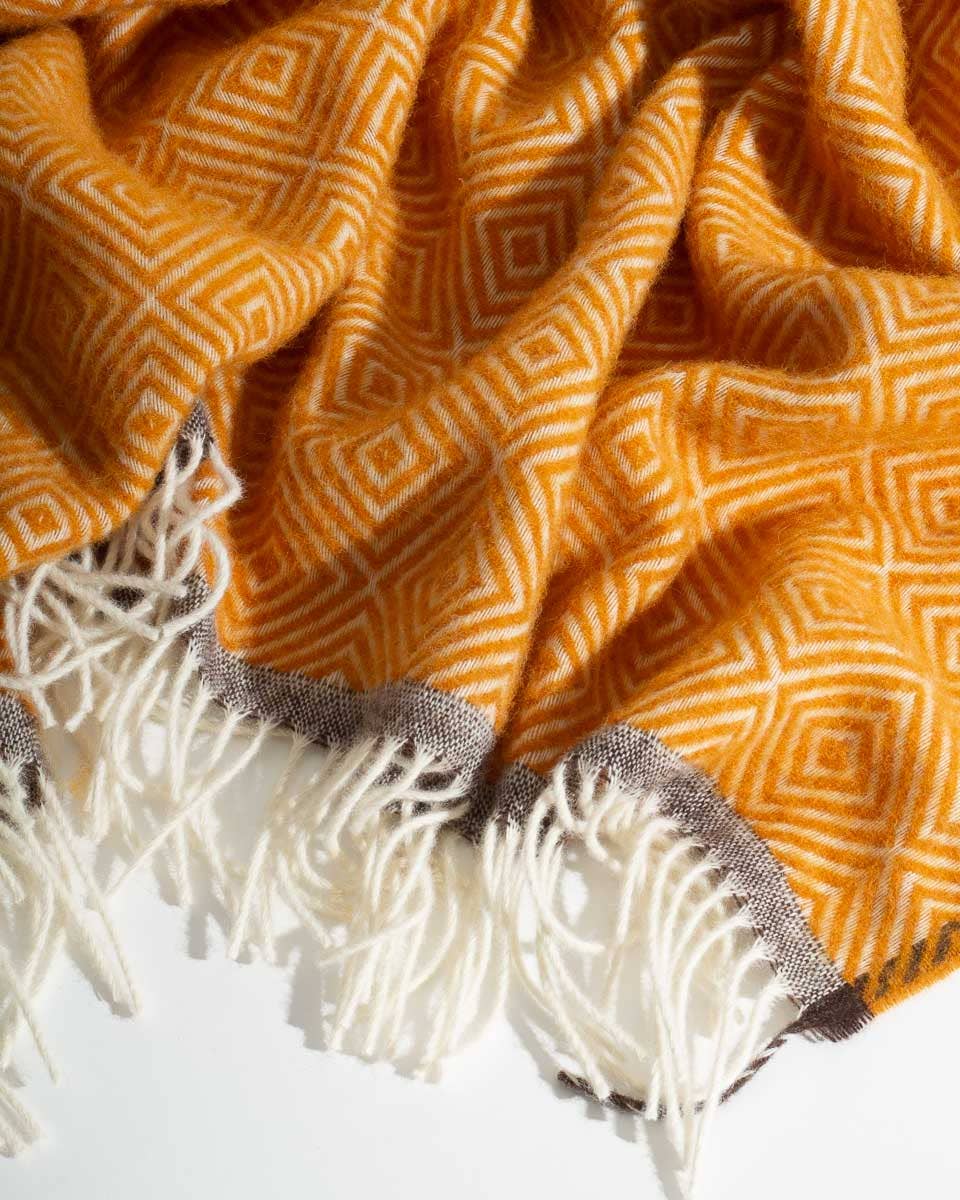 VENEZIA YELLOW THROW BLANKET
