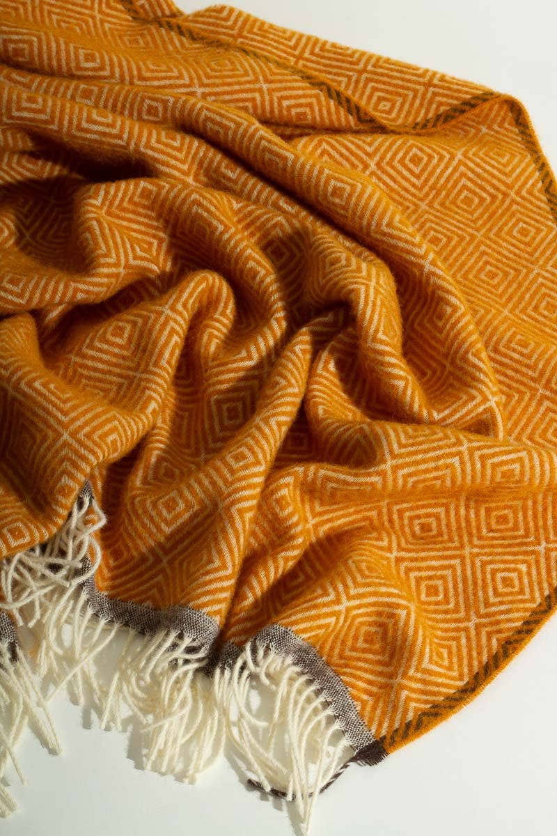 VENEZIA YELLOW THROW BLANKET